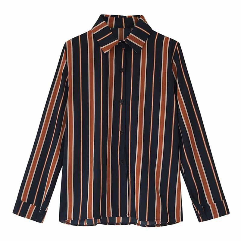 Áo sơ mi kẻ sọc dáng rộng vintage