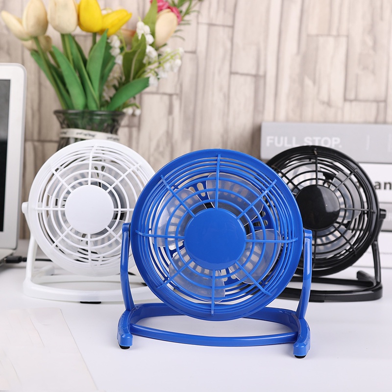 Quạt Làm Mát Mini Để Bàn/Cầm Tay 4 Cánh DC 5V Cổng USB Không Ồn Tiện Dụng Cho Ký Túc Xá/Máy Tính