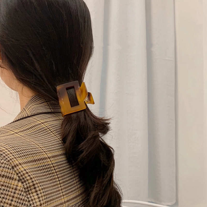 Kẹp tóc làm từ acrylic hình chữ nhật phong cách cổ điển hợp thời trang (Hairclips)