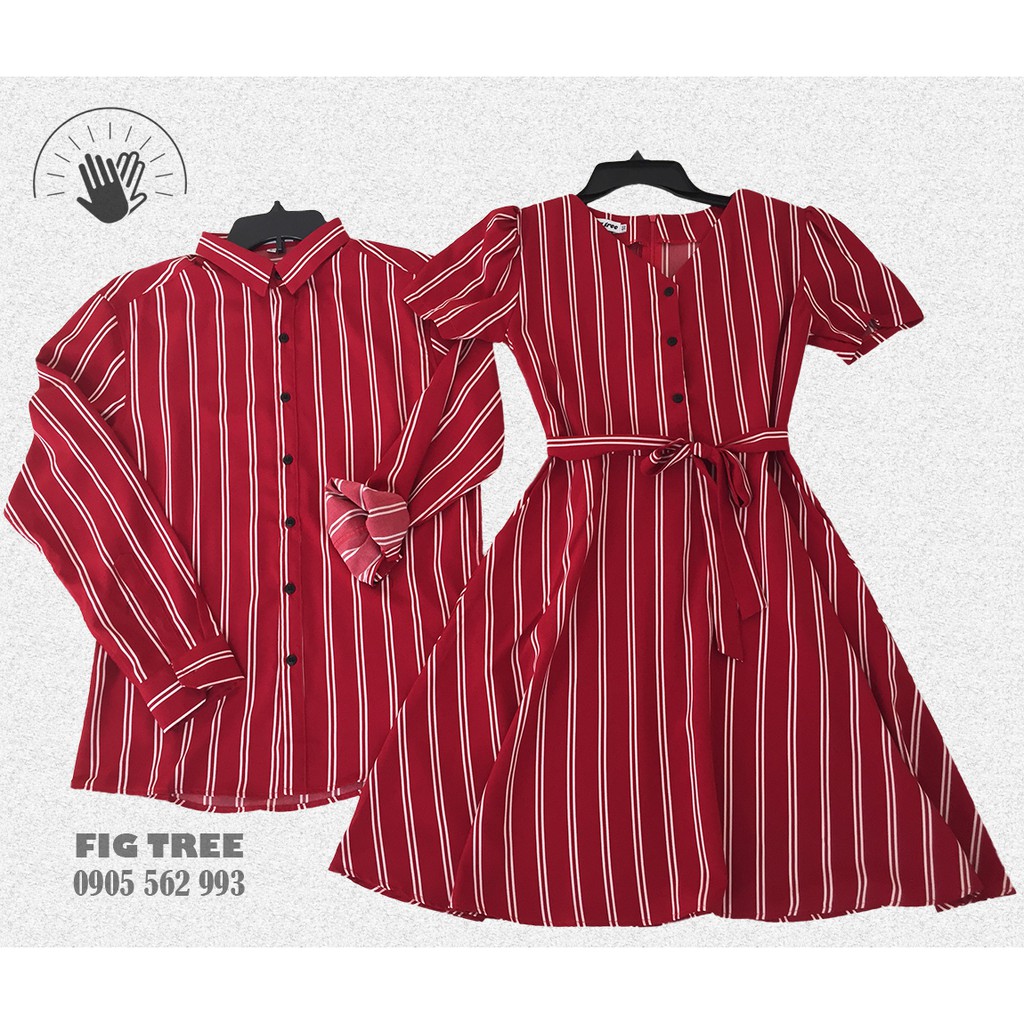 SƠ MI CẶP SỌC ĐỎ SIÊU HOT ( MS: 155B)