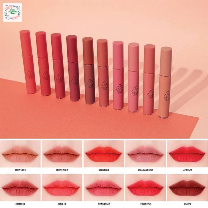 Son kem lì 3CE Velvet Lip Tint chuẩn Auth