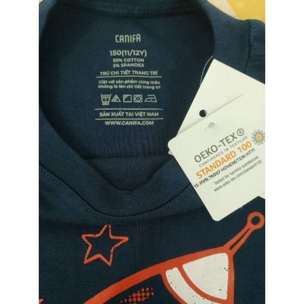 Bộ cotton dài tay bé trai Canifa
