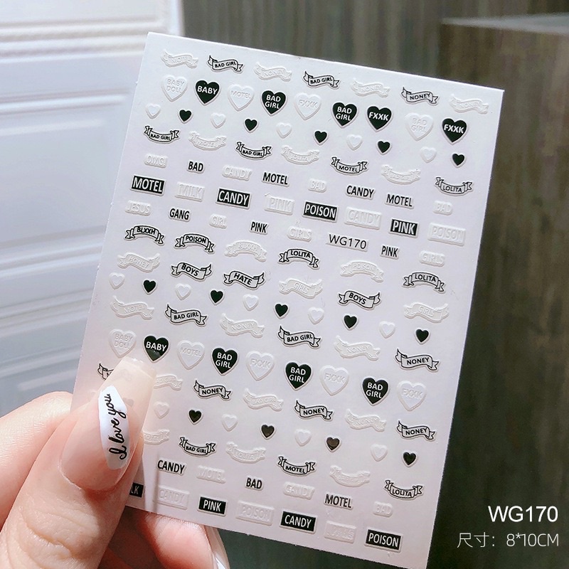 Sticker chữ dán móng nail
