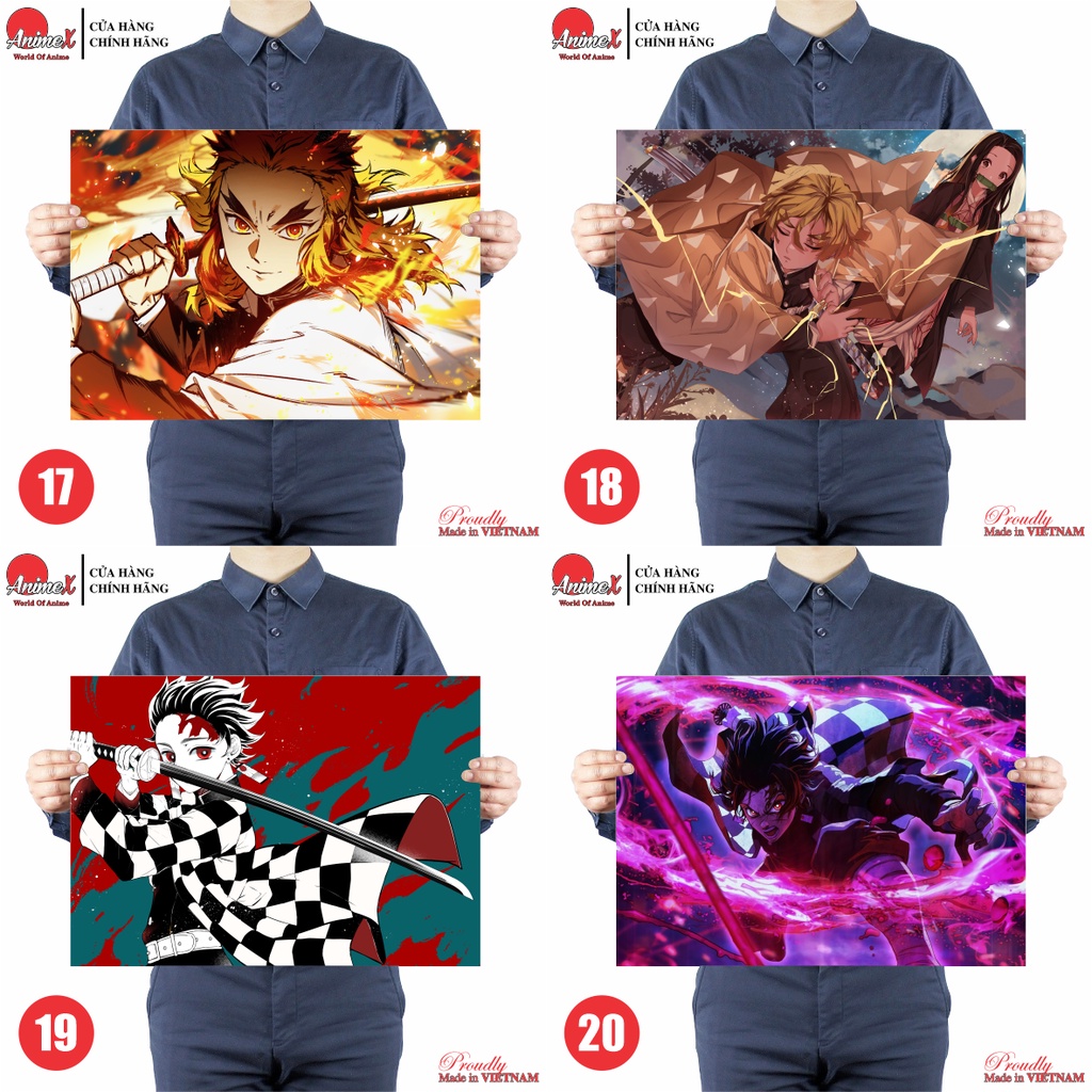 Poster Dán Tường Anime Demon Slayer - Kimetsu No Yaiba -Thanh Gươm Diệt Quỷ