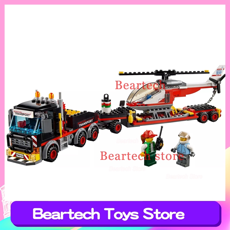 Bộ đồ chơi Lego lắp ghép mô hình xe kéo trực thăng dành cho các bé tự hoàn thành tại nhà