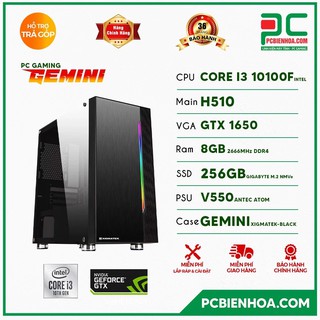 Mua PC GAMING GEMINI ( CORE I3 10100F / H510 / GTX1650 / 8GB / 256GB )