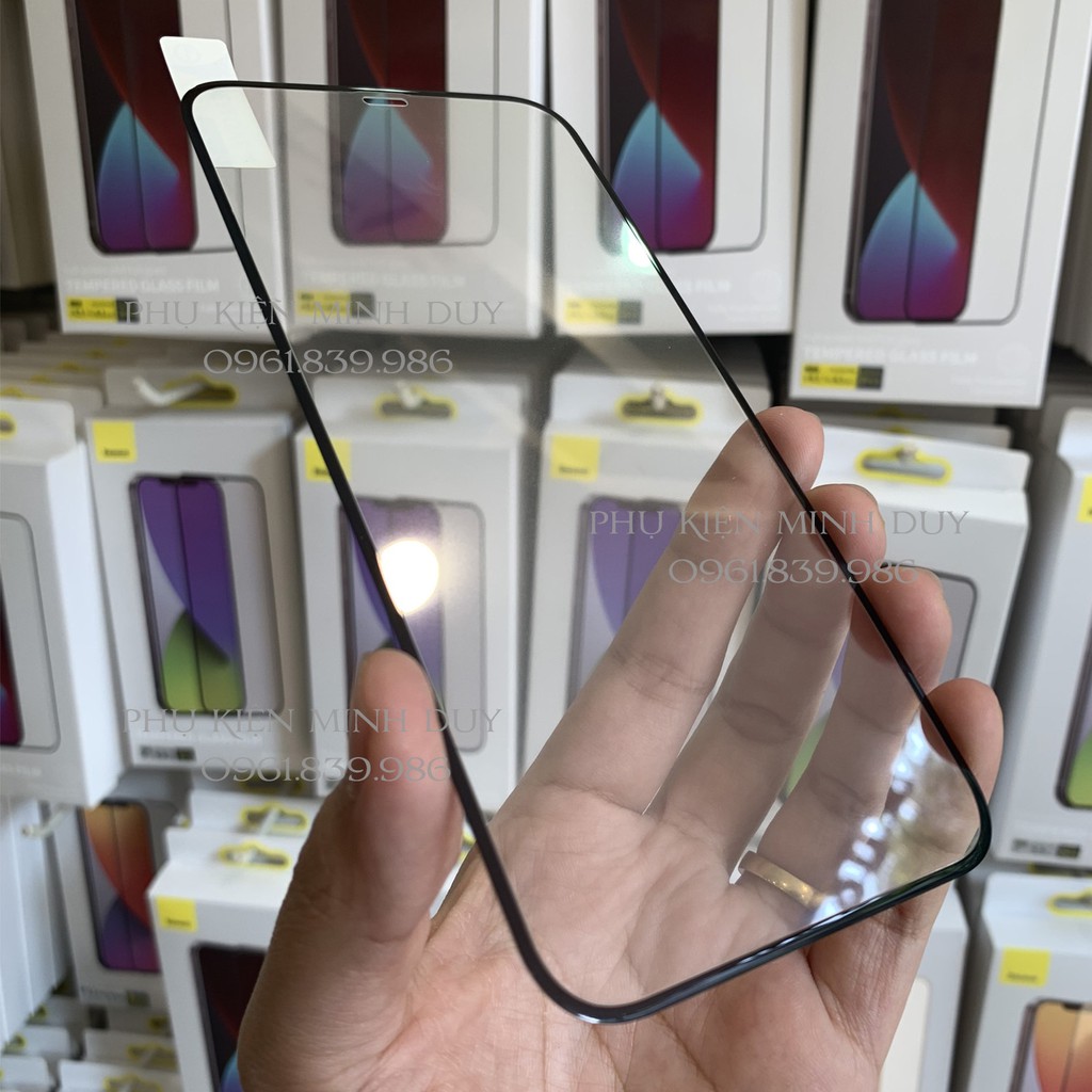 (Bộ 2 miếng) Kính cường lực chống bể mép dùng cho iPhone 12 Series Baseus 0.23mm Curved-screen Tempered Glass ❤