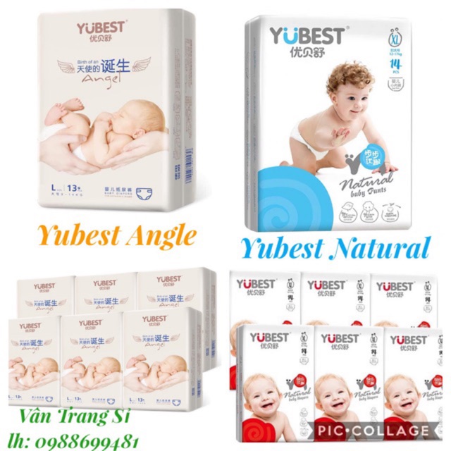 TÃ/BỈM YUBEST NATURAL/ANGLE DÁN QUẦN S66/M54/L48/XL42/XXL36