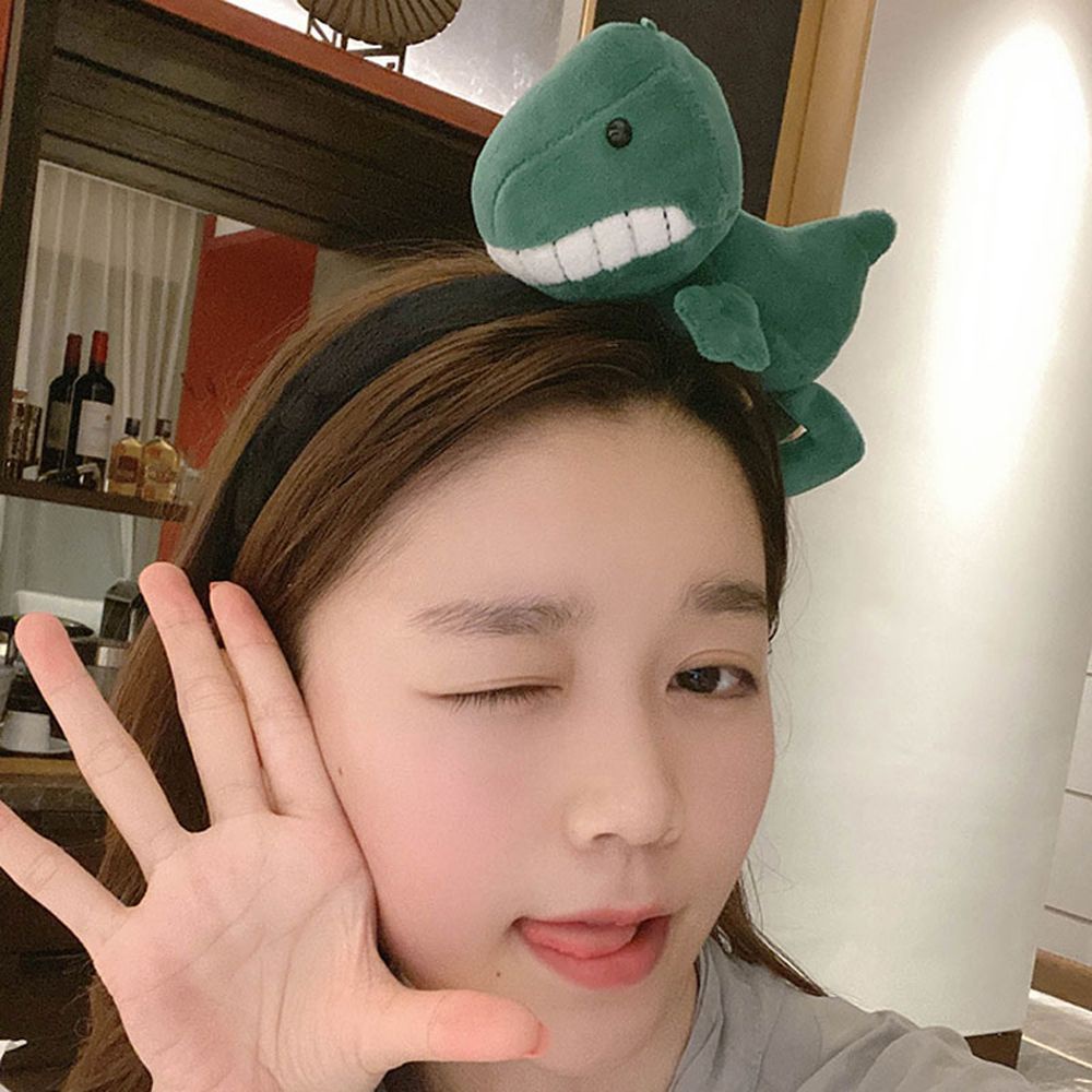 Băng đô cài tóc hình khủng long/cá mập/ cá mập nhồi bông đơn giản dễ thương
