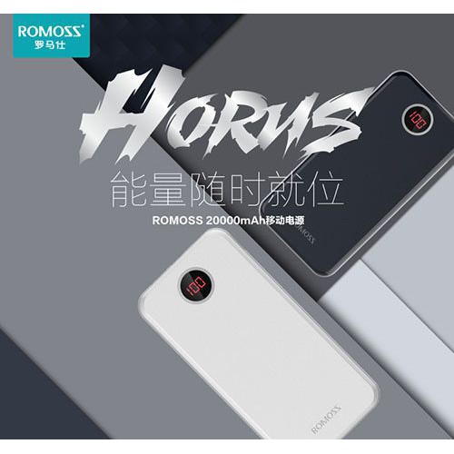 Pin Sạc Dự Phòng Romoss Horus 20000mAh HO20 Chính Hãng có led báo pin