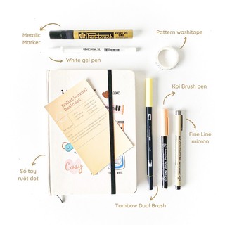 Crab Thing Combo Bullet Journal Basic - Happy Boxes - Happy Me (Sổ Dot và bút chuyên dụng)