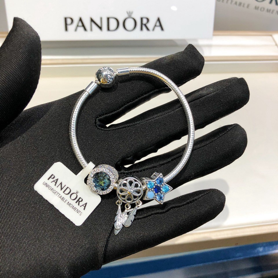 PANDORA Vòng đeo tay mạ bạc 925 họa tiết Dreamcatcher thời trang cho nữ AAs031 66