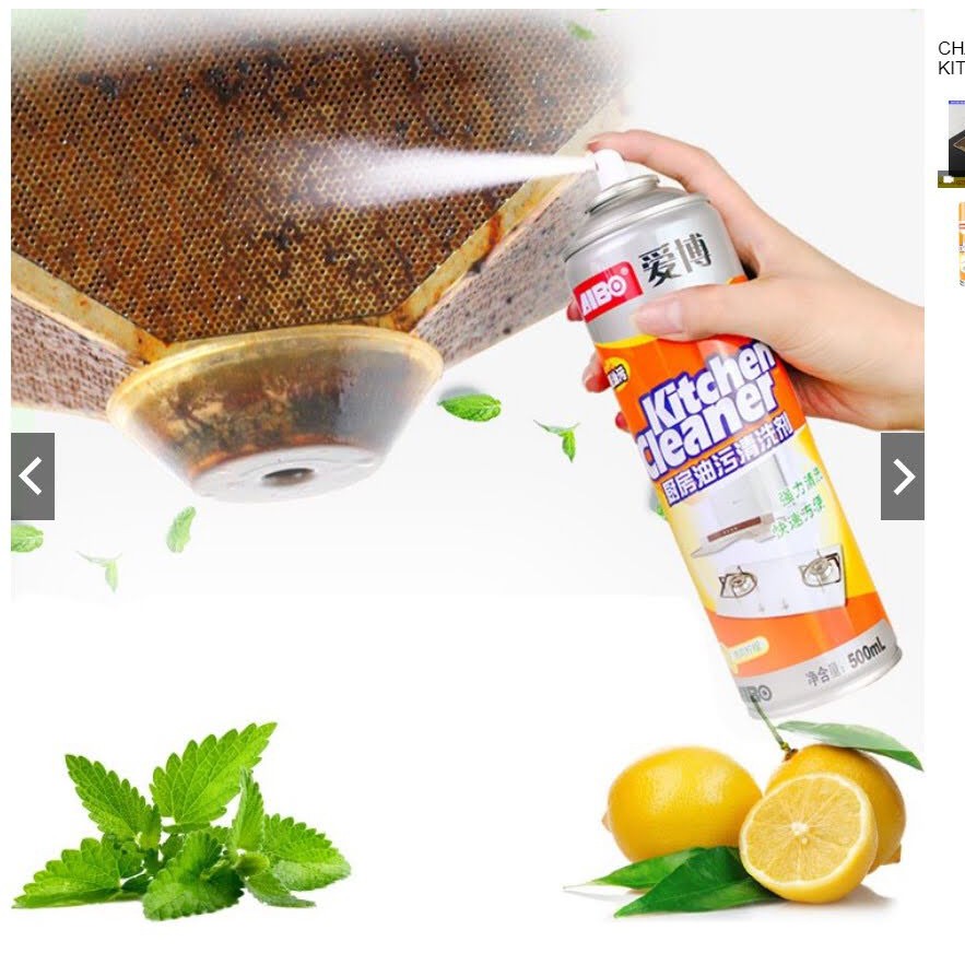 chai xịt bọt tuyết tẩy rửa siêu sạch kitchen cleaner nhà bếp 500ml ( 1 chai màu cam ) -km