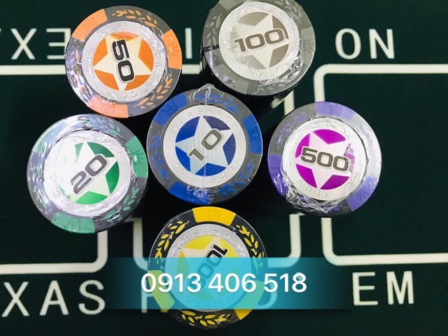 Bộ phỉnh poker casino 300 chip hàng cao cấp nhập khẩu