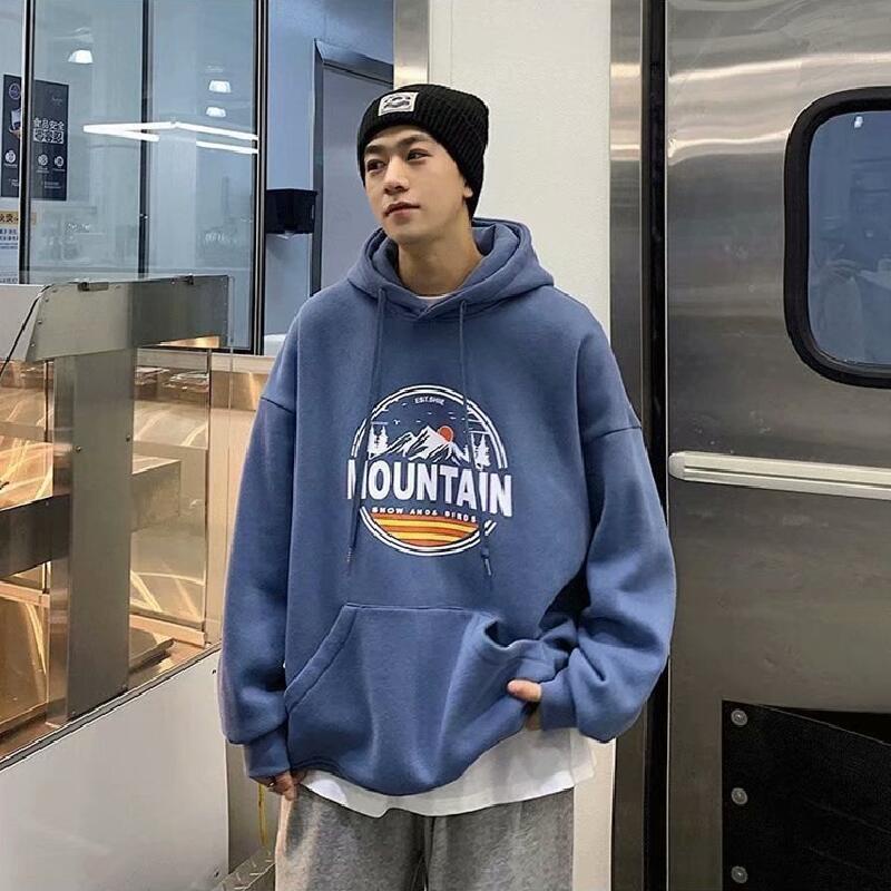 Áo Hoodie Tay Dài In Chữ Graffiti Thời Trang Hàn Quốc Dành Cho Nam Nữ Size M-8XL