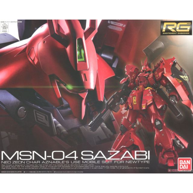 mô hình gundam - Sazabi - RG 1/144