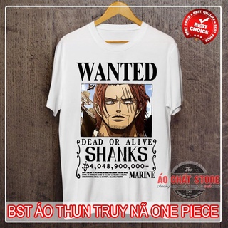 [ẢNH THẬT] ÁO SHANKS TÓC ĐỎ TRUY NÃ | ÁO PHÔNG ONE PIECE SHANKS WANTED TSHIRT OP70 cao cấp (Ảnh thật)