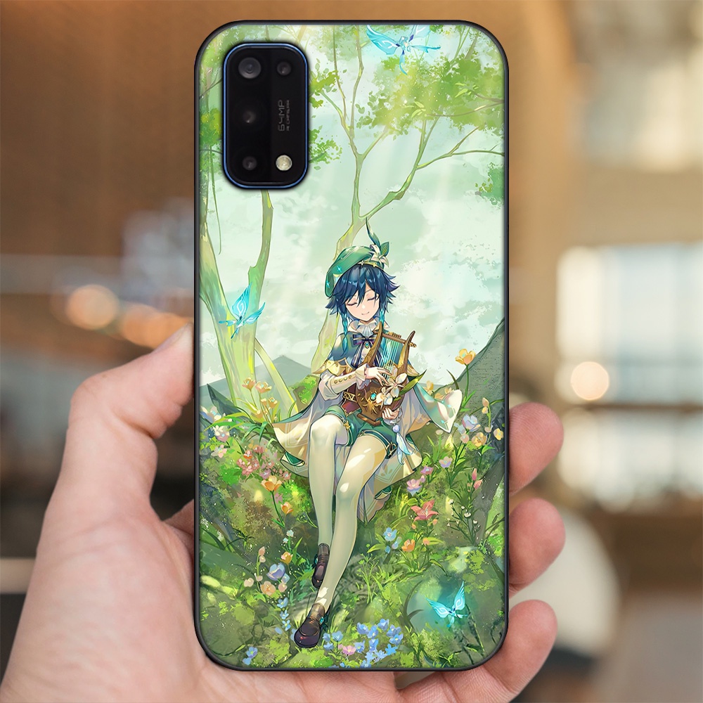 Ốp lưng Realme 7 Pro viền đen in hình Venti Genshin Impact