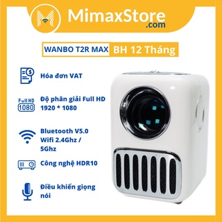 Máy chiếu wanbo t2r max 1080p 250ansi wifi 5g lcd 40-120inch | bản quốc tế | bh 12t | mimax store