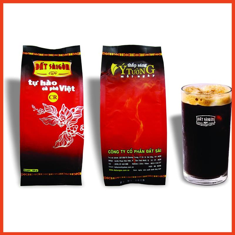 Cà phê Đất Sài Gòn Pha Phin Đen Đá CR gói 100g