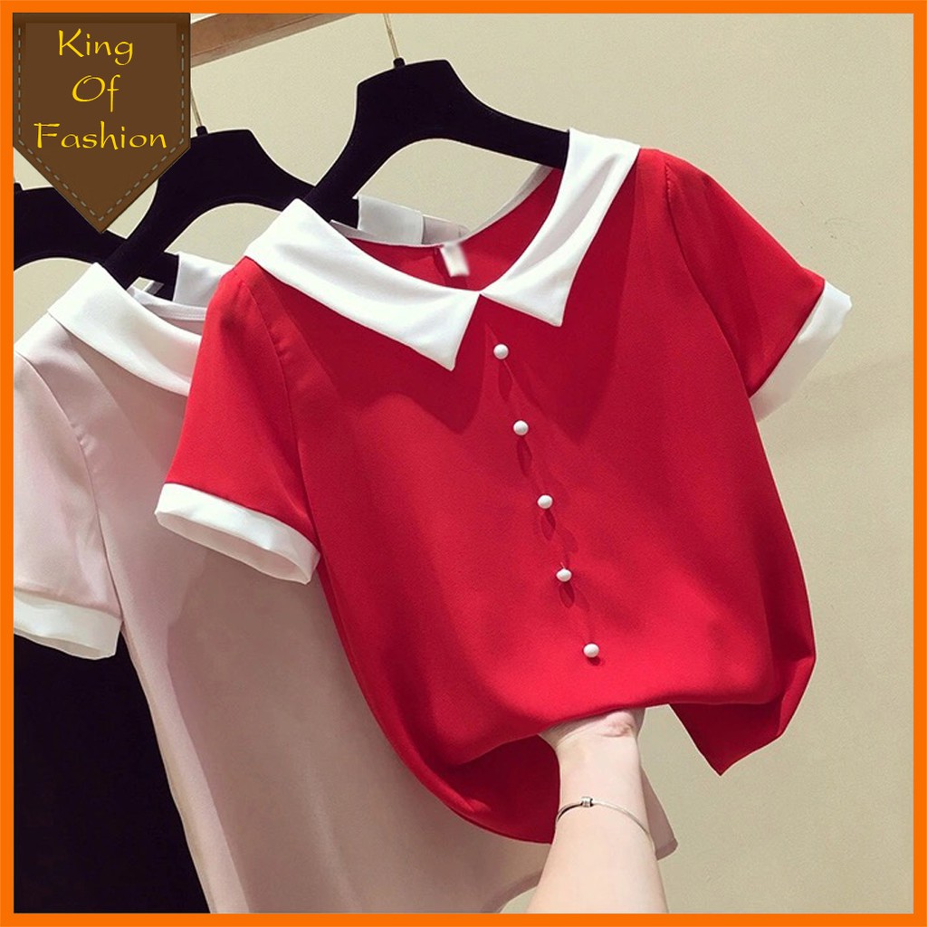 Áo Nữ Ngắn Tay Chất Liệu Đũi, Korean Style, Cổ Bèo, Giá Tốt, Full Size