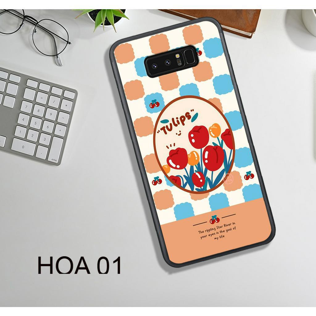 Ốp Lưng  Samsung NOTE 7/NOTE FE - NOTE 8 - NOTE 9 - NOTE 10 - NOTE 10 PLUS , In Hình HOA, Màu Sắc Bắt Mắt.