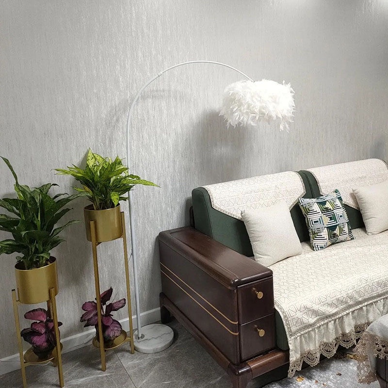 Đèn cây đứng lông vũ trang trí cao cấp