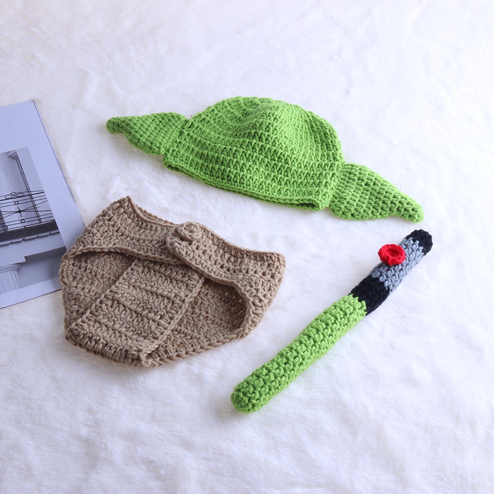 Bộ Trang Phục Hóa Trang Nhân Vật Yoda Trong Phim Star Wars Dành Cho Bé 0-6 Tháng Tuổi