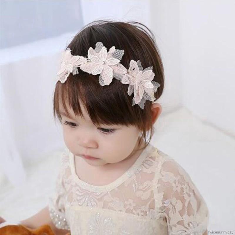 Băng Đô Đính Hoa Giả Xinh Xắn Cho Bé Gái