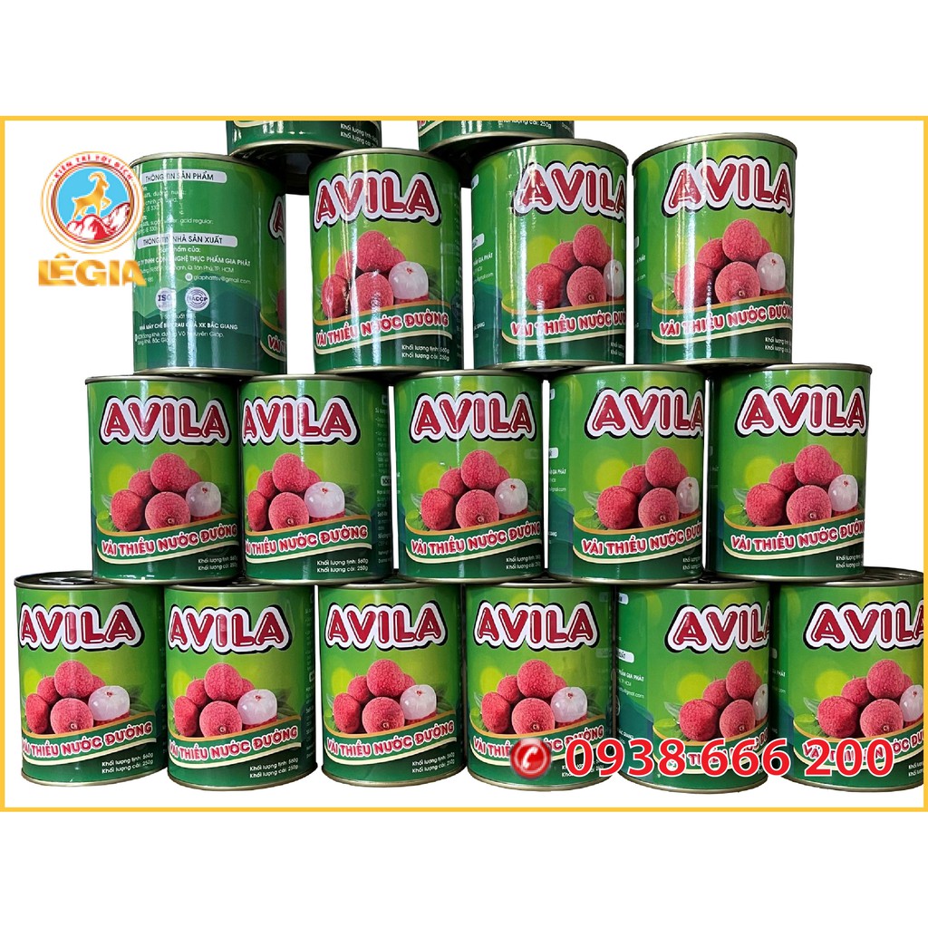 Vải Thiều Nước Đường Đóng Lon AVILA 565G