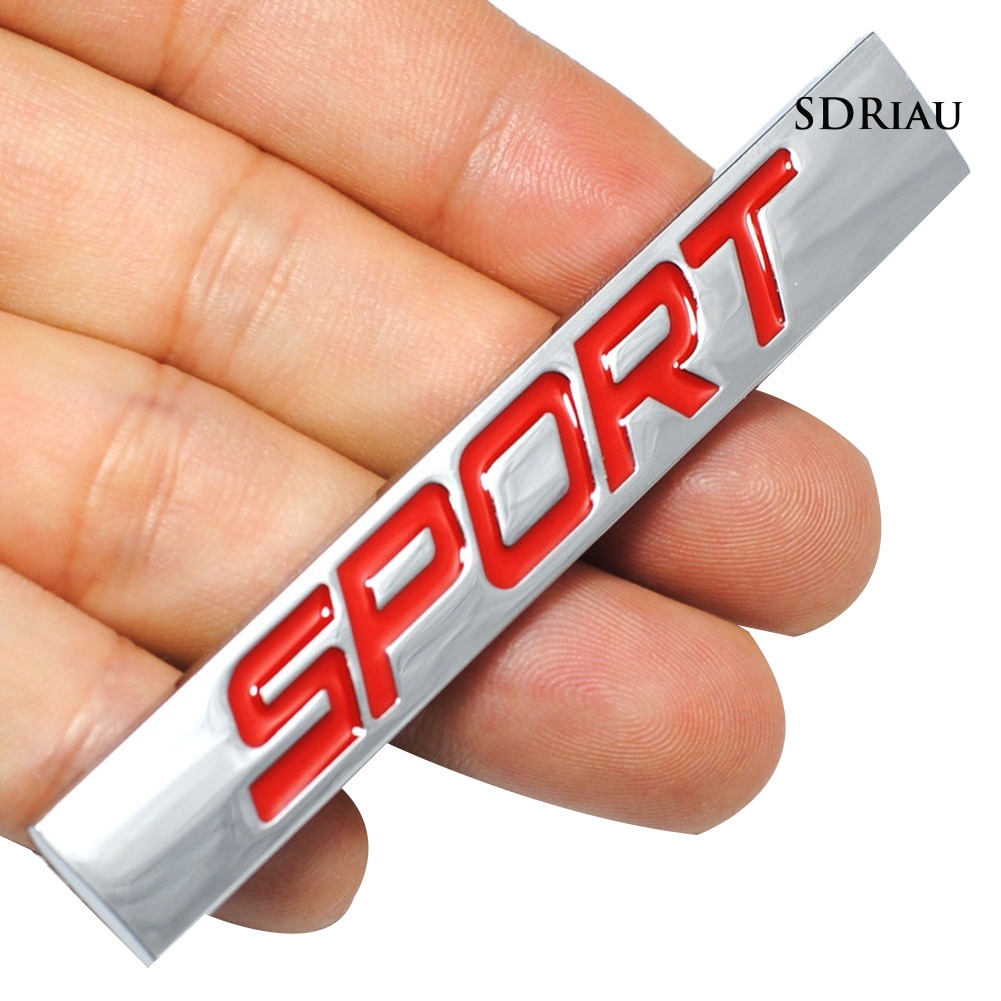 Miếng dán kim loại hình chữ Sport trang trí thân xe hơi