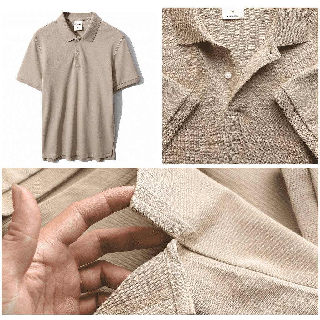[Mã LTP50 giảm 50000 đơn 150000] Áo polo nam SATOSHI SAPL55 7màu basic chất Diamond pique | Hẻm Store | BigBuy360 - bigbuy360.vn