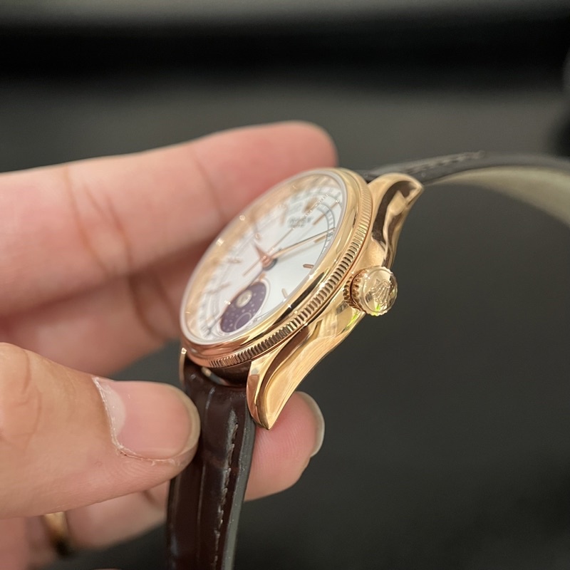 Đồng hồ nam rolex cellini moon nam nữ mặt kính 39mm máy cơ Thuỵ Sỹ 99% máy 3195