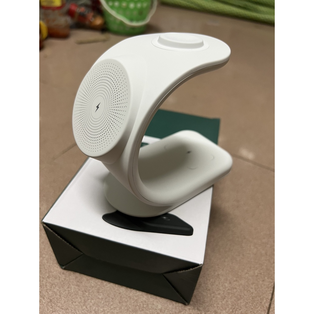 ĐỐC Đế sạc không dây 3 in 1 cho ip samsung đồng hồ thông minh APPL.E WATC.H TAI NGHE AIRPOD.S công suất 15W - ODJ 83