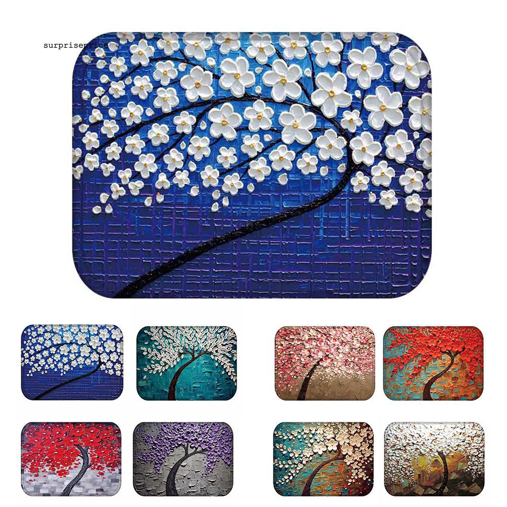 Thảm chùi chân chống trượt họa tiết tranh vẽ sơn dầu trang nhã 40 X 60cm