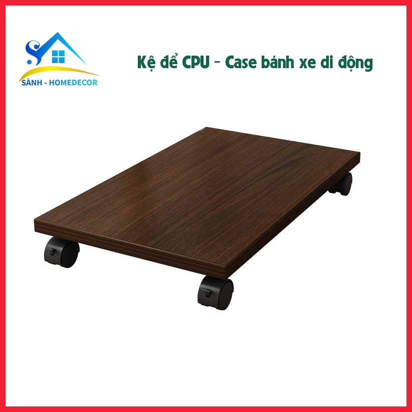 Kệ để CPU máy tính laptop KCPU02 gỗ MFC An Cường dày dặn 17mm - kệ để máy in case bánh xe chịu lực tốt nhà Sành