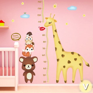 Decal dán tường Thước đo hươu gấu