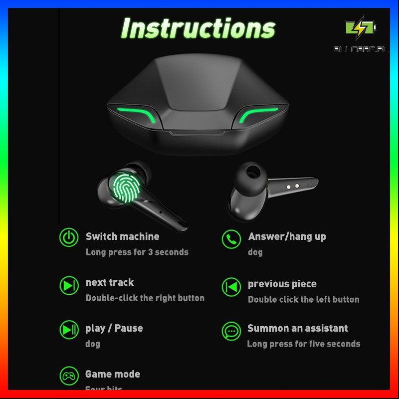 Tai nghe bluetooth không dây TWS X15/G11 có đèn LED phong cách thể thao