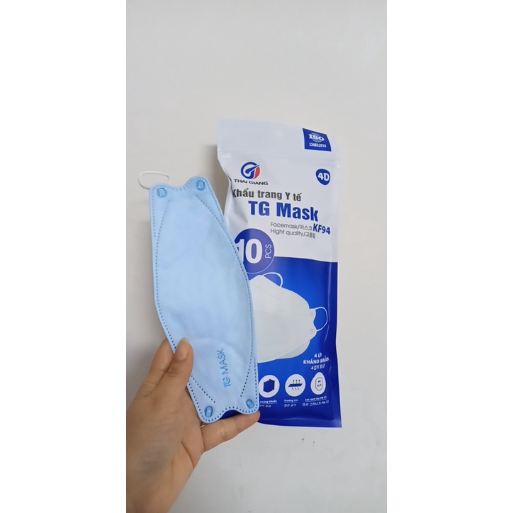 Khẩu Trang y tế Thái Giang 4 lớp công nghệ KF94 UNI MASK chống bụi mịn và kháng khuẩn cao cấp ôm sát mặt