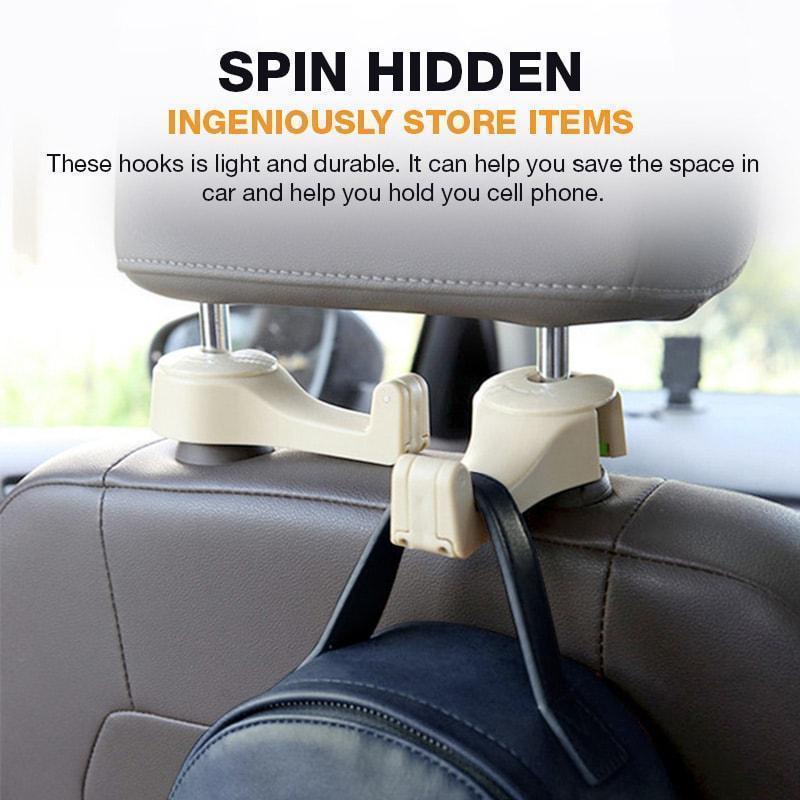 Móc Treo Đồ Gắn Lưng Ghế Ô Tô 2 Trong 1 Tiện Dụng