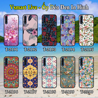 Ốp lưng Vsmart Live dẻo đen in hình Họa Tiết Hoa Đẹp