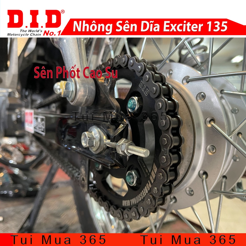 Nhông Sên Dĩa DID Yamaha Exciter 135 sên phốt cao su 428VIX-120L, 14T-38T