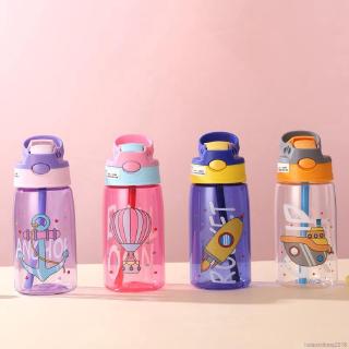 Bình Nước Dễ Thương 480ml Kèm Ống Hút Cho Bé