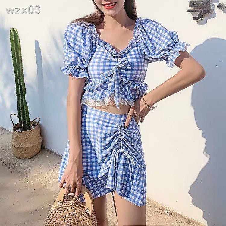 Váy xẻ tà áo tắm hai mảnh bảo bối người hâm mộ cổ tích Xian mỏng dễ thương Cô gái Nhật Bản ngọt ngào Hàn Quốc su | BigBuy360 - bigbuy360.vn