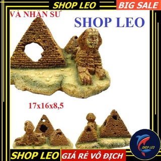 MÔ HÌNH KIM TỰ THÁP VÀ NHÂN SƯ - MÔ HÌNH TRANG TRÍ BỂ CÁ- BỂ THỦY SINH