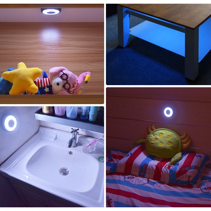 ĐÈN LED DÁN TRẦN XE Ô TÔ, BÀN HỌC, NHÀ VỆ SINH 3 MÀU GIÁ RẺ