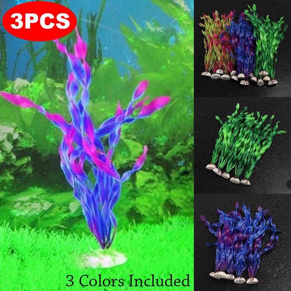 Bộ 3 Cây Giả Bằng Nhựa Trang Trí Bể Cá