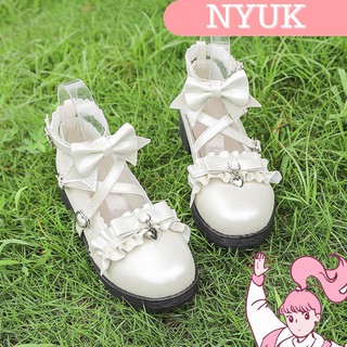Giày Búp Bê Da Phong Cách Lolita Nhật Bản 24h