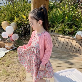 Áo khoác len mỏng bé gái