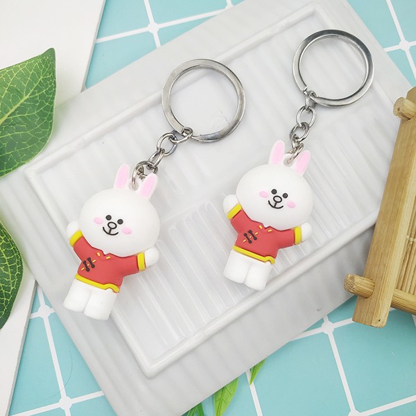 Móc khóa thỏ Cony mặc áo đỏ✅ FREESHIP  Có video thật Móc khóa thỏ Cony mặc áo đỏ dễ thương giá rẻ - Phát Huy Hoàng